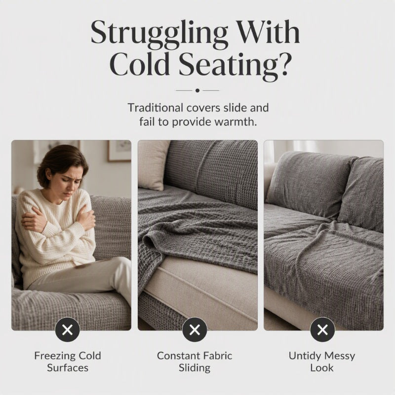 Non-Slip Plush Sofa Cushion Cover