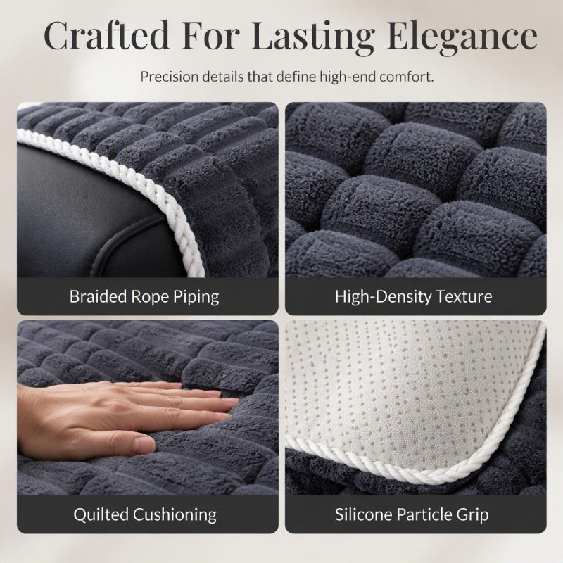 Non-Slip Plush Sofa Cushion Cover
