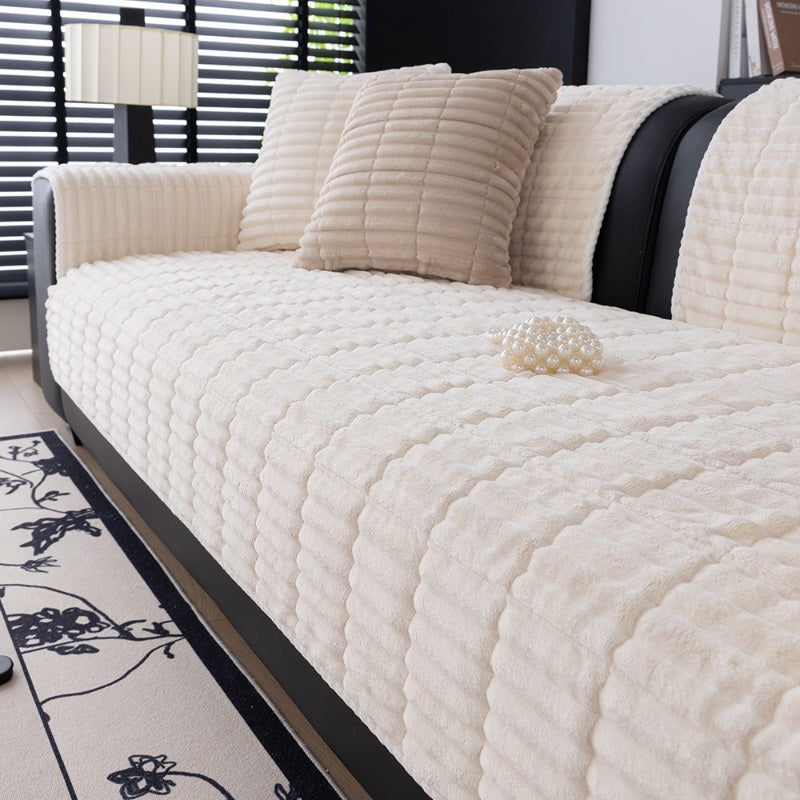 Non-Slip Plush Sofa Cushion Cover