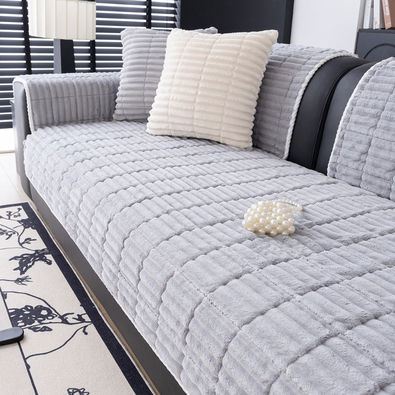 Non-Slip Plush Sofa Cushion Cover