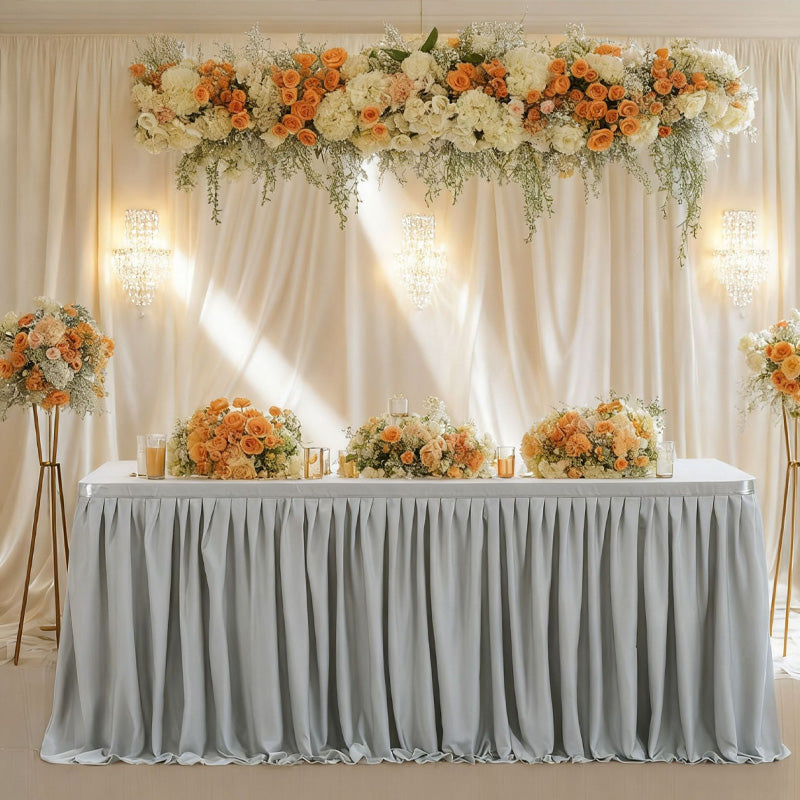 ⏳🔥LIMITED-TIME 50% OFF! ⏰Pleated Table Skirt for Events🌹