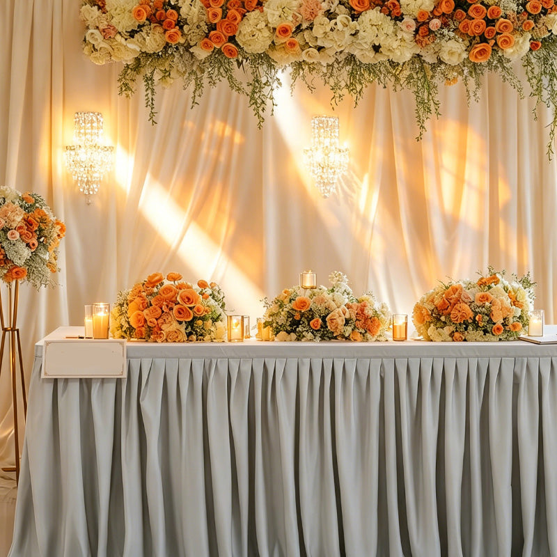 ⏳🔥LIMITED-TIME 50% OFF! ⏰Pleated Table Skirt for Events🌹