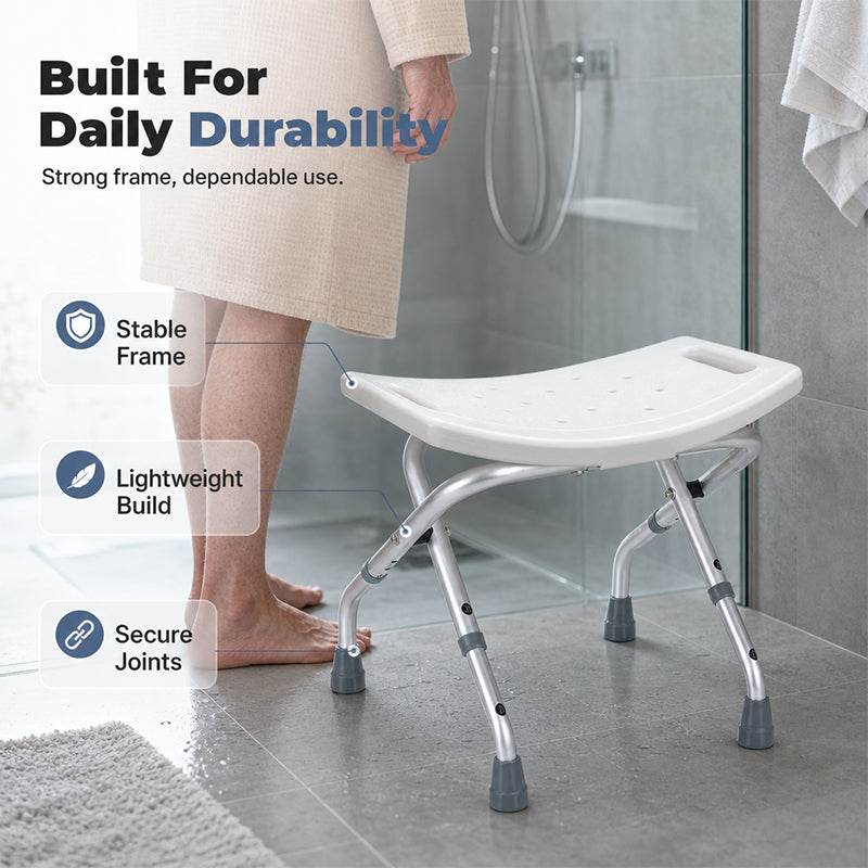 🪑 50% OFF! 🚿 Foldable Shower Chair – Heavy-duty, rustproof & stable ✨