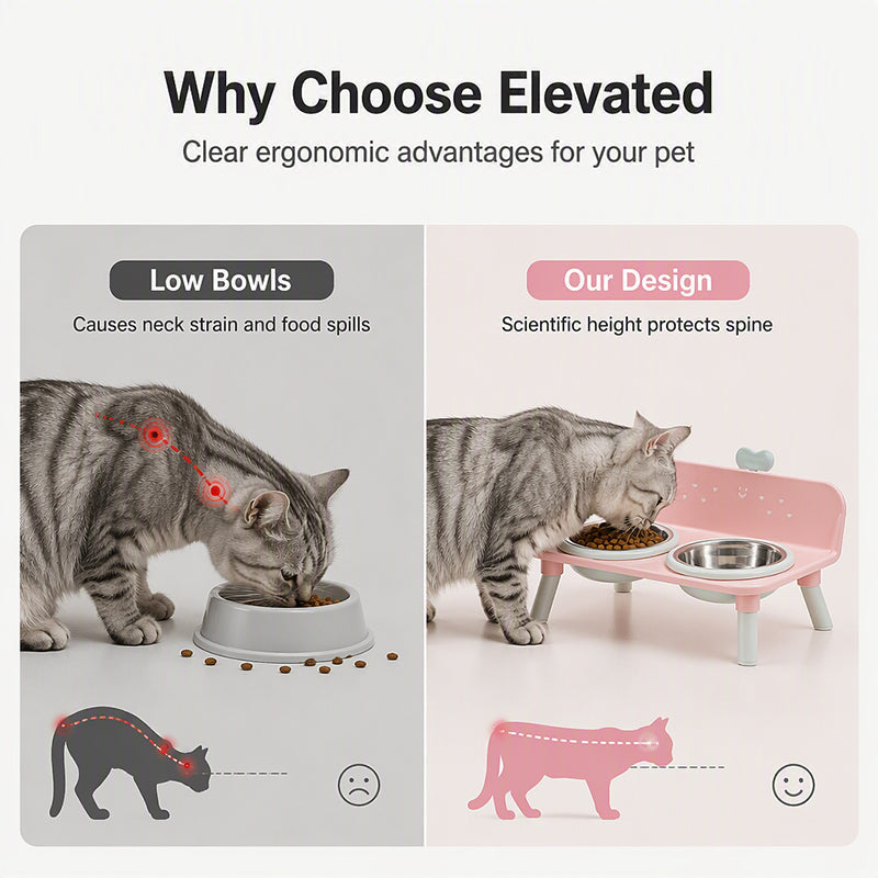 🐾 Save 50%! 🥣 Elevated Pet Bowls – Detachable & double‑bowl design ✨