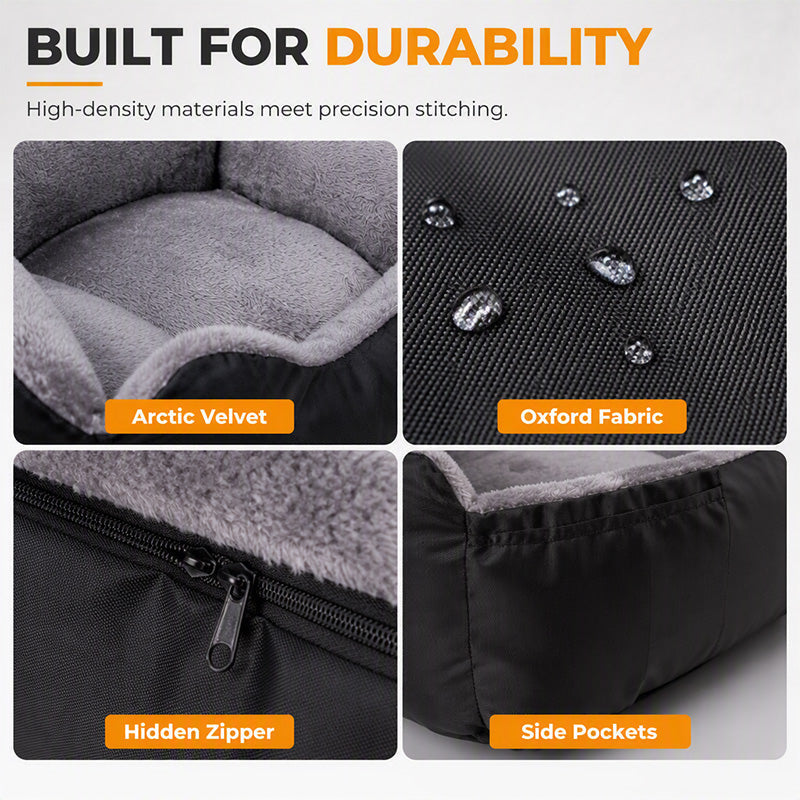 🐾 Save 50%! 🚗 Car Pet Booster Seat – Half-enclosed & travel-safe ✨