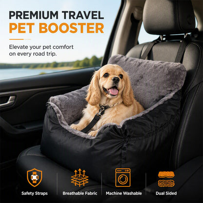 🐾 Save 50%! 🚗 Car Pet Booster Seat – Half-enclosed & travel-safe ✨