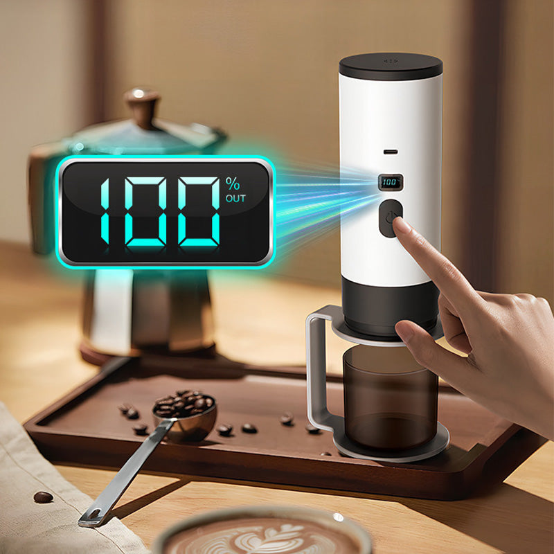 🥳2026 HOT SALE🥳💞50K+ SOLD! ☕⚡ 49% OFF! Portable Espresso Maker – digital display, Type-C rechargeable, 90ml tank & 120ml cup. Enjoy fresh hot coffee anywhere! 🛡️💪