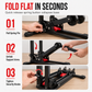 Foldable Bicycle Floor Parking Stand Double Pole U Shaped Bike Display Rack for Road and Mountain Bikes