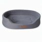 Detachable Oval Polar Fleece and Oxford Cloth Pet Bed with Moisture Proof Non Slip Bottom and Sponge Cushion for Dogs and Cats