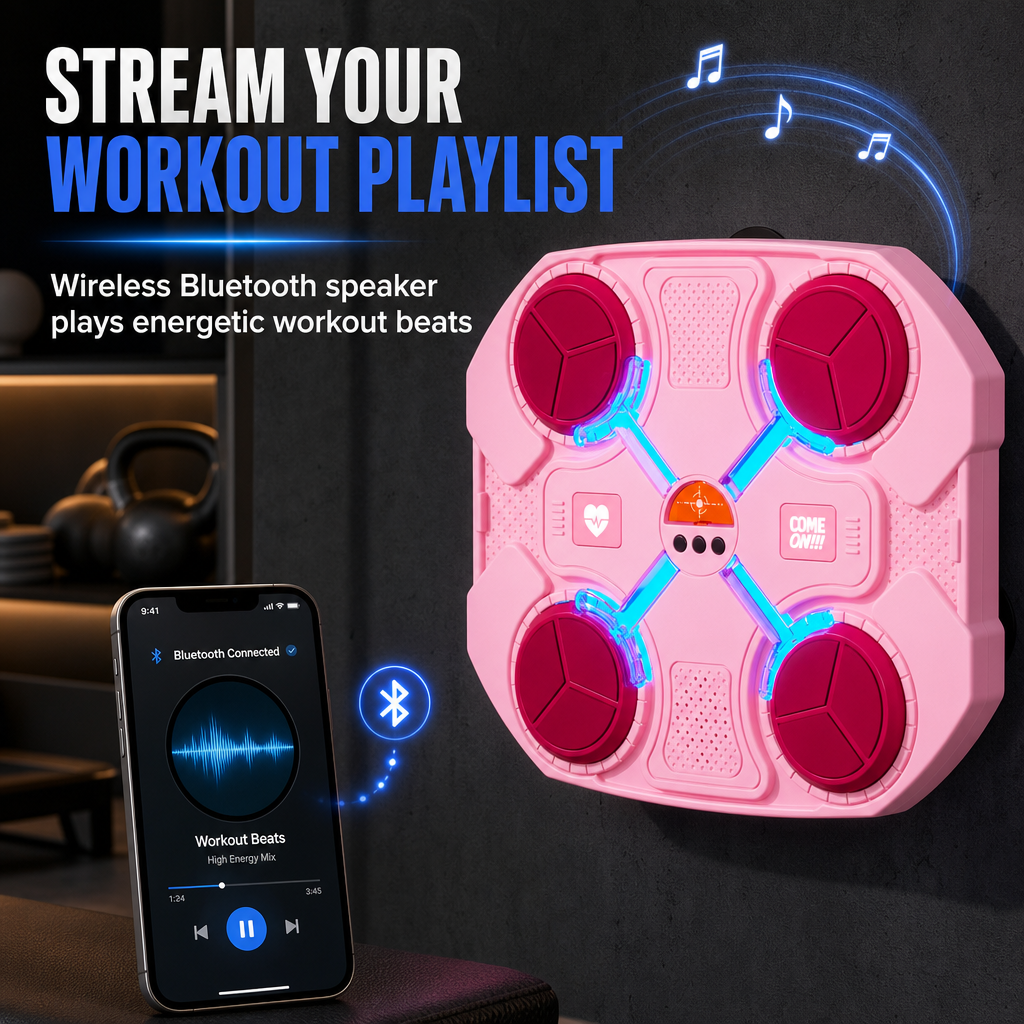 Kids Electronic Music Boxing Target with Rhythm Reaction Training for Home Fitness and Stress Relief