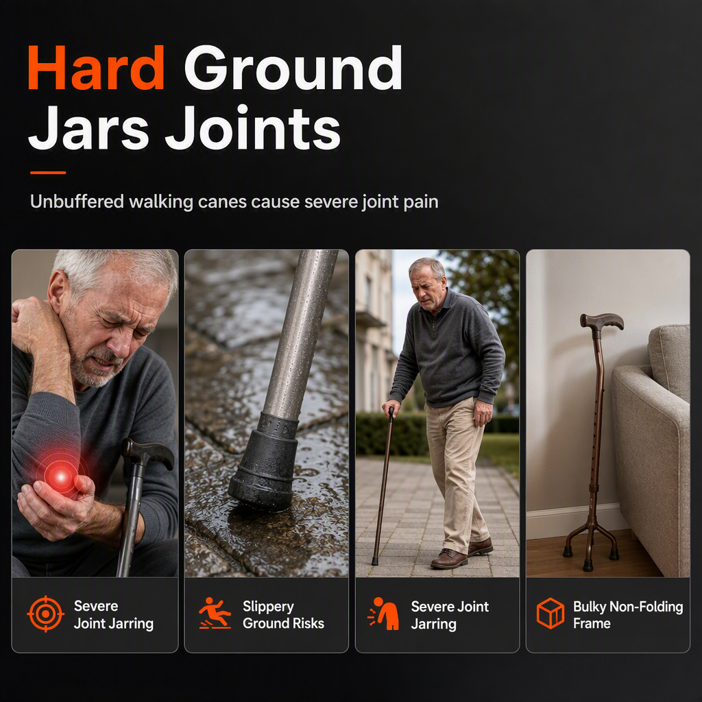 🦽 LIMITED-TIME 50% OFF! 💨 Folding Forearm Crutches – Spring Shock Absorb, Aluminum Frame, Slip-resistant ✨