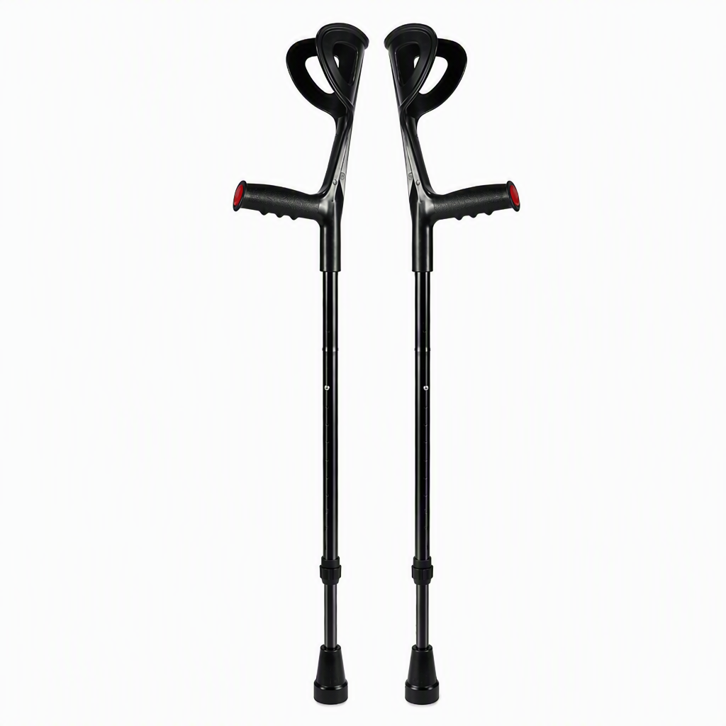 🦽 LIMITED-TIME 50% OFF! 💨 Folding Forearm Crutches – Spring Shock Absorb, Aluminum Frame, Slip-resistant ✨