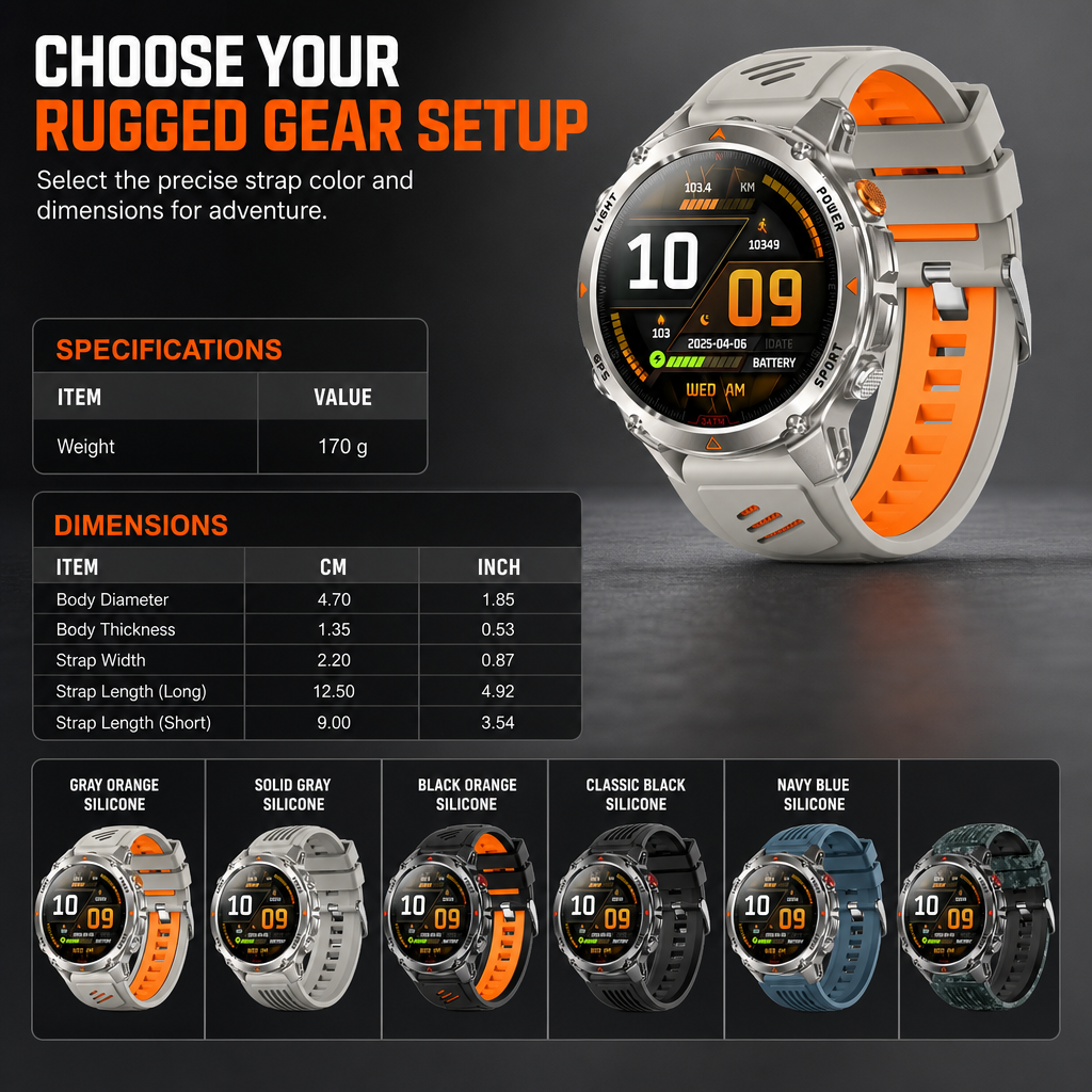 ⏳Limited-time 50% off💥Smartwatch with Bluetooth Calling,GPS & Beidou Positioning, Heart Rate & Sleep Monitor, Pedometer & Message Reminders🏃‍