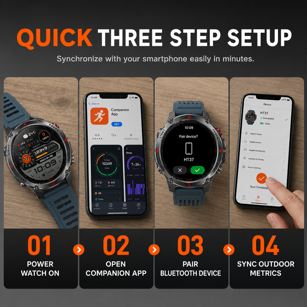 ⏳Limited-time 50% off💥Smartwatch with Bluetooth Calling,GPS & Beidou Positioning, Heart Rate & Sleep Monitor, Pedometer & Message Reminders🏃‍