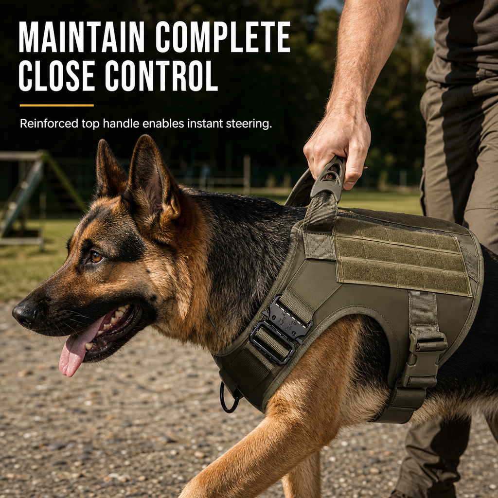 ⏳Limited-time 50% off💥Tactical Dog Harness Heavy Duty Pet Working Vest for Medium and Large Dogs Quick Release Training Vest for Outdoor Activities