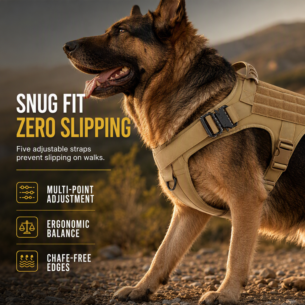 ⏳Limited-time 50% off💥Tactical Dog Harness Heavy Duty Pet Working Vest for Medium and Large Dogs Quick Release Training Vest for Outdoor Activities