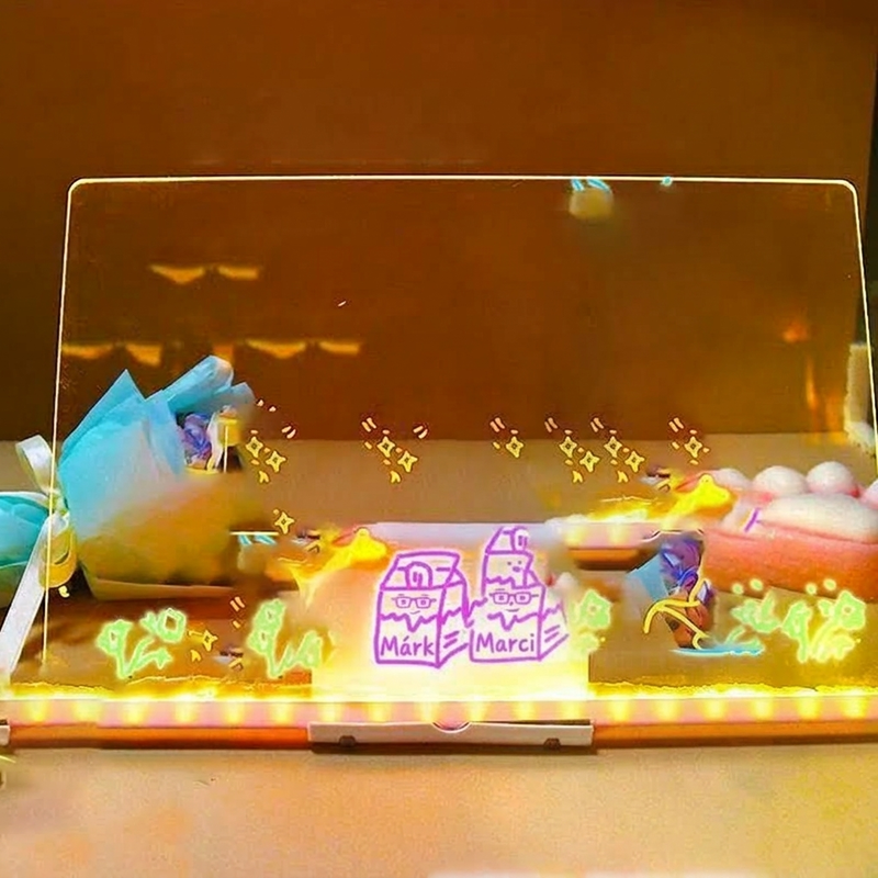 🎄 Christmas Special: 50% OFF | Kids LED Erasable Drawing Board – Reusable Acrylic Night Light 🎨