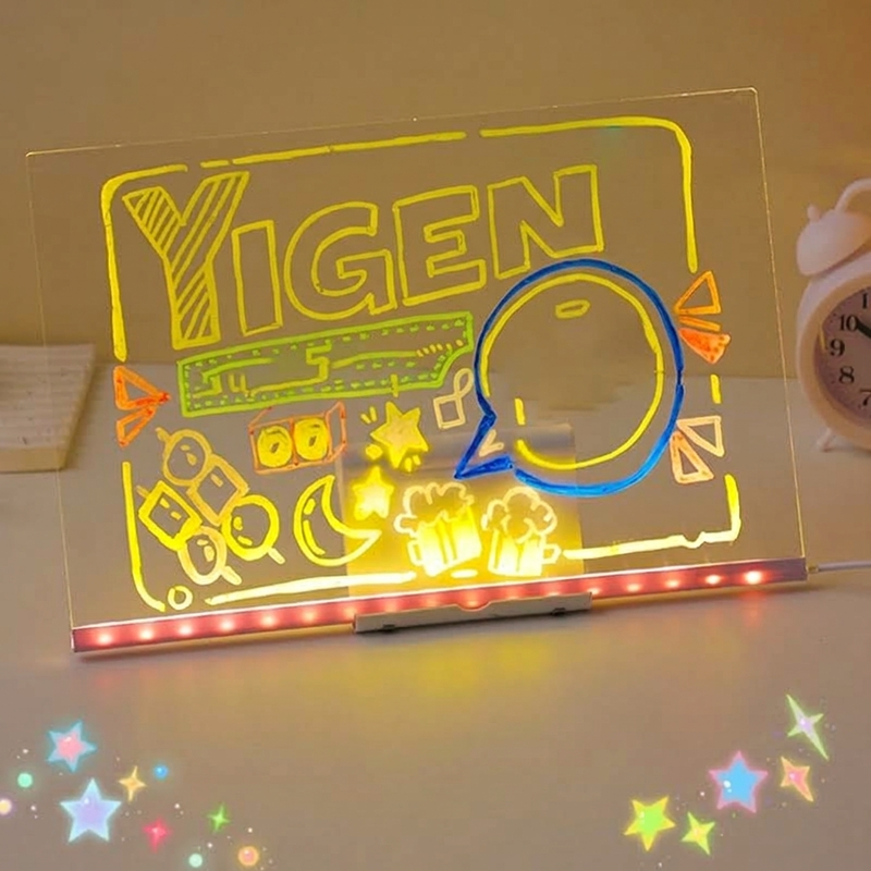🎄 Christmas Special: 50% OFF | Kids LED Erasable Drawing Board – Reusable Acrylic Night Light 🎨