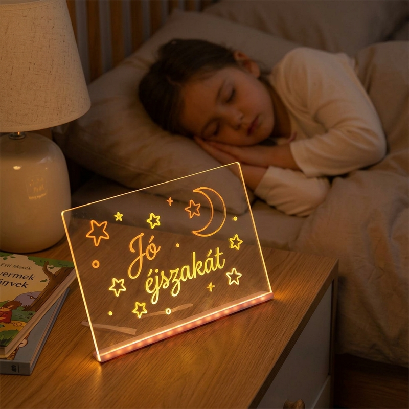 🎄 Christmas Special: 50% OFF | Kids LED Erasable Drawing Board – Reusable Acrylic Night Light 🎨