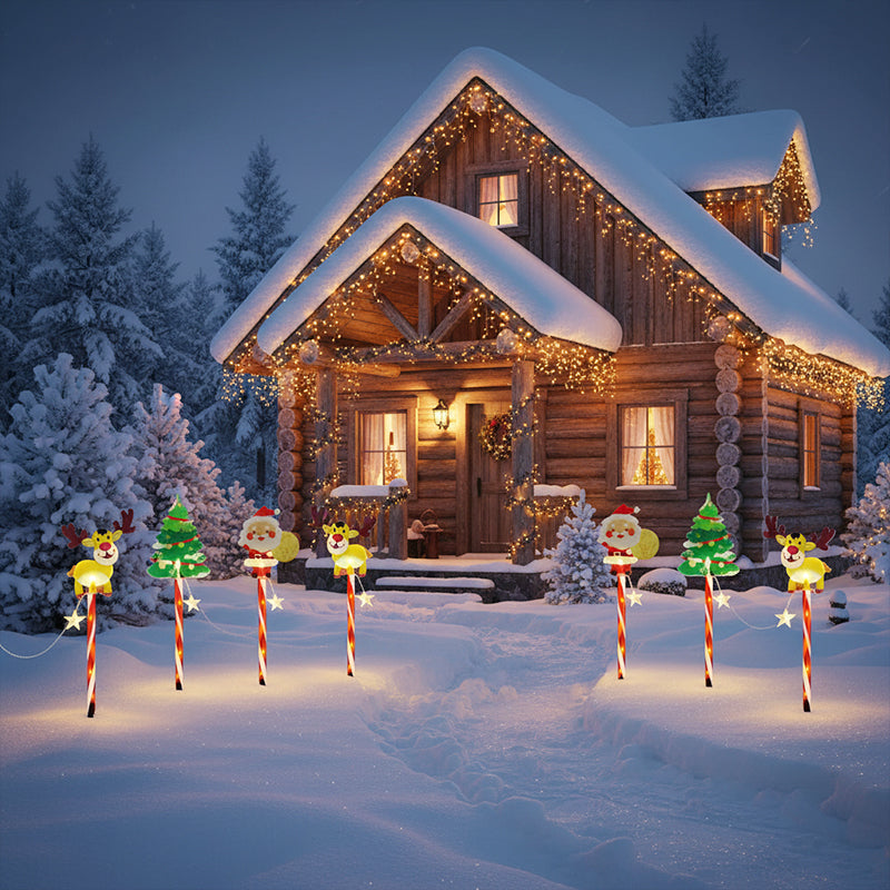 📢 50% OFF!! ⏰ Warm Glow Festive Garden Stake Lights – Outdoor Holiday Decoration ✨