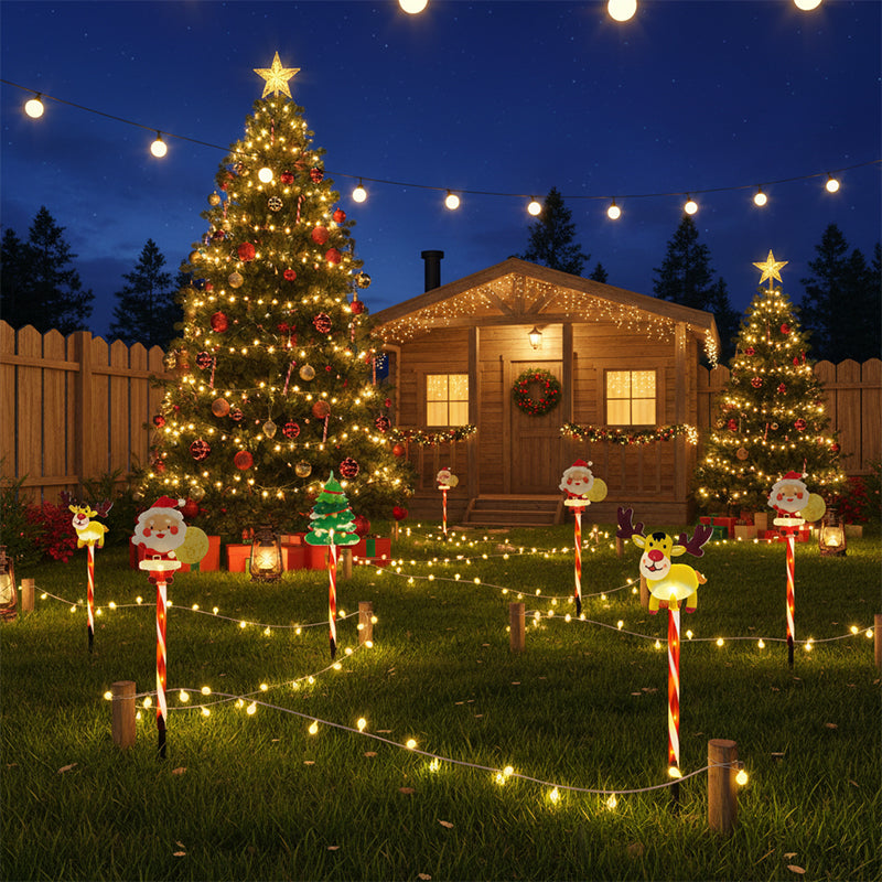 📢 50% OFF!! ⏰ Warm Glow Festive Garden Stake Lights – Outdoor Holiday Decoration ✨
