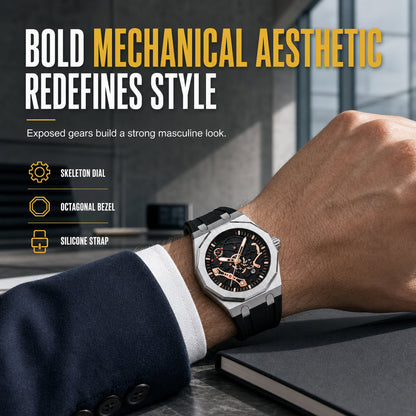 ⌚Men's Sport Quartz Watch with Mechanical Style Luminous Hands Date Calendar and Water Resistance