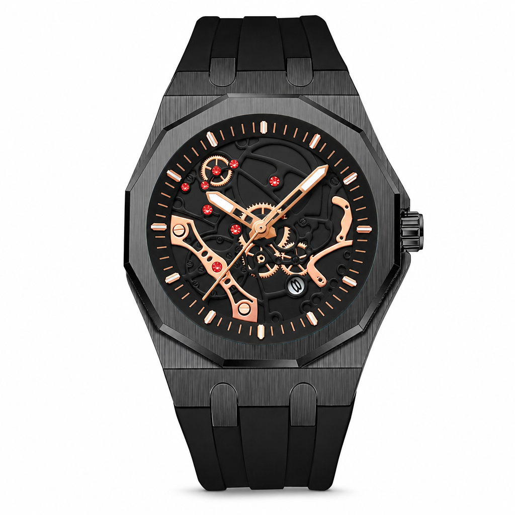 ⌚Men's Sport Quartz Watch with Mechanical Style Luminous Hands Date Calendar and Water Resistance