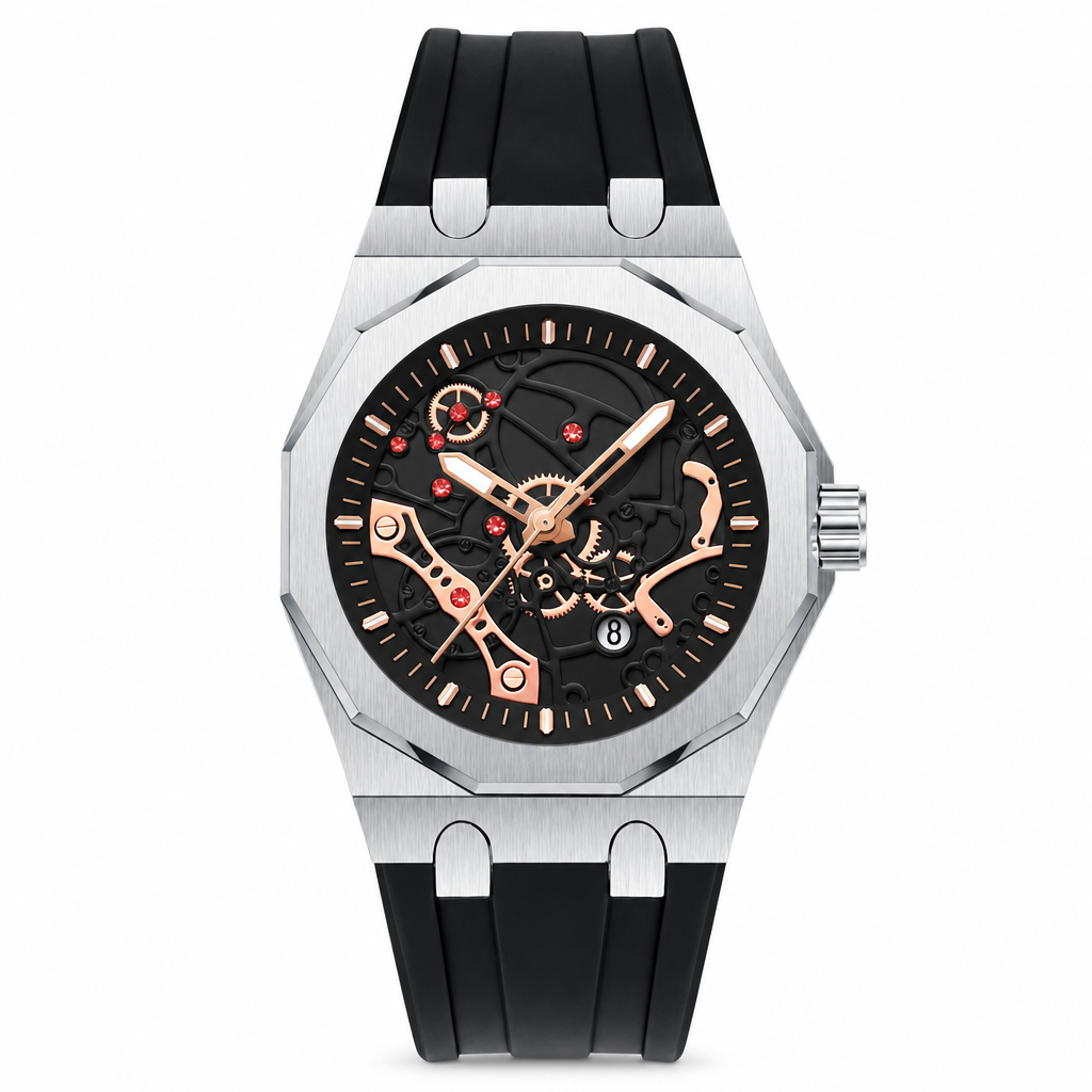 ⌚Men's Sport Quartz Watch with Mechanical Style Luminous Hands Date Calendar and Water Resistance