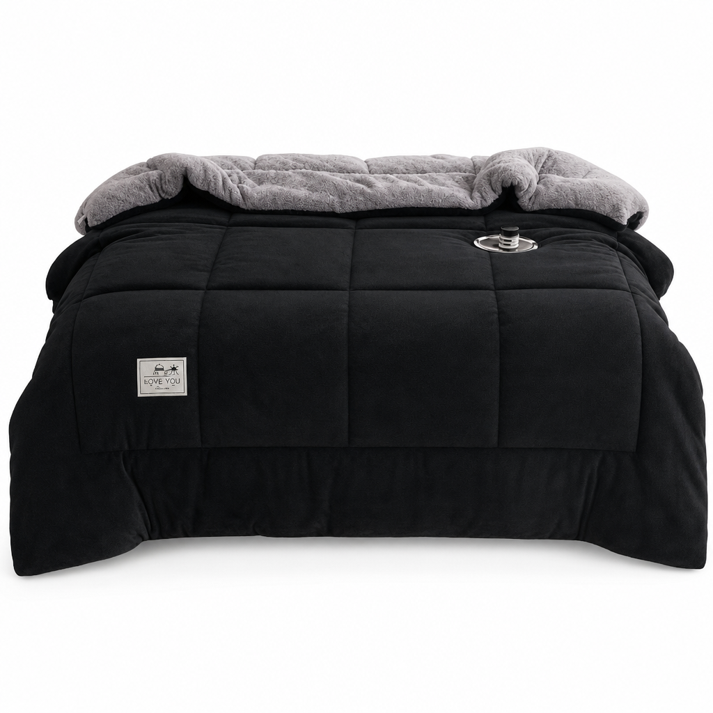 Thick Warm Milk Velvet Winter Comforter Solid Color Soft Fleece Quilt Duvet Insert