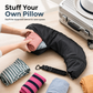 Fillable Travel Neck Pillow Clothes Storage Bag Portable Stuffable Airplane Travel Pillow 18x78cm
