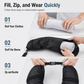Fillable Travel Neck Pillow Clothes Storage Bag Portable Stuffable Airplane Travel Pillow 18x78cm