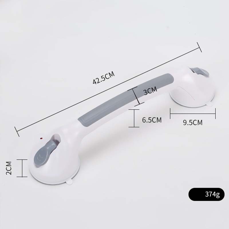 🛁 Suction Grab Bar: No-Drill, Tool-Free, Waterproof, Reusable, for Bathroom & Shower Safety
