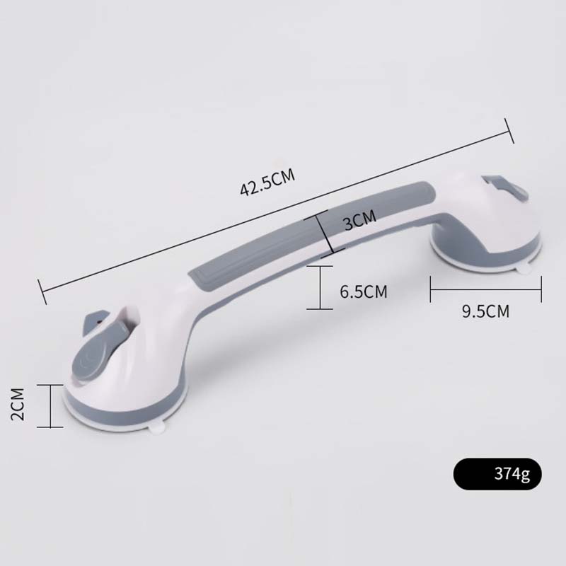 🛁 Suction Grab Bar: No-Drill, Tool-Free, Waterproof, Reusable, for Bathroom & Shower Safety