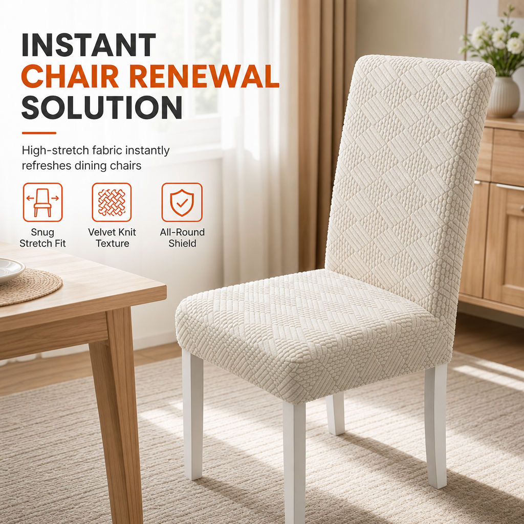 ⏳Limited-time 50% off⏰Universal Stretch Knitted Dining Chair Cover🪑🛡️