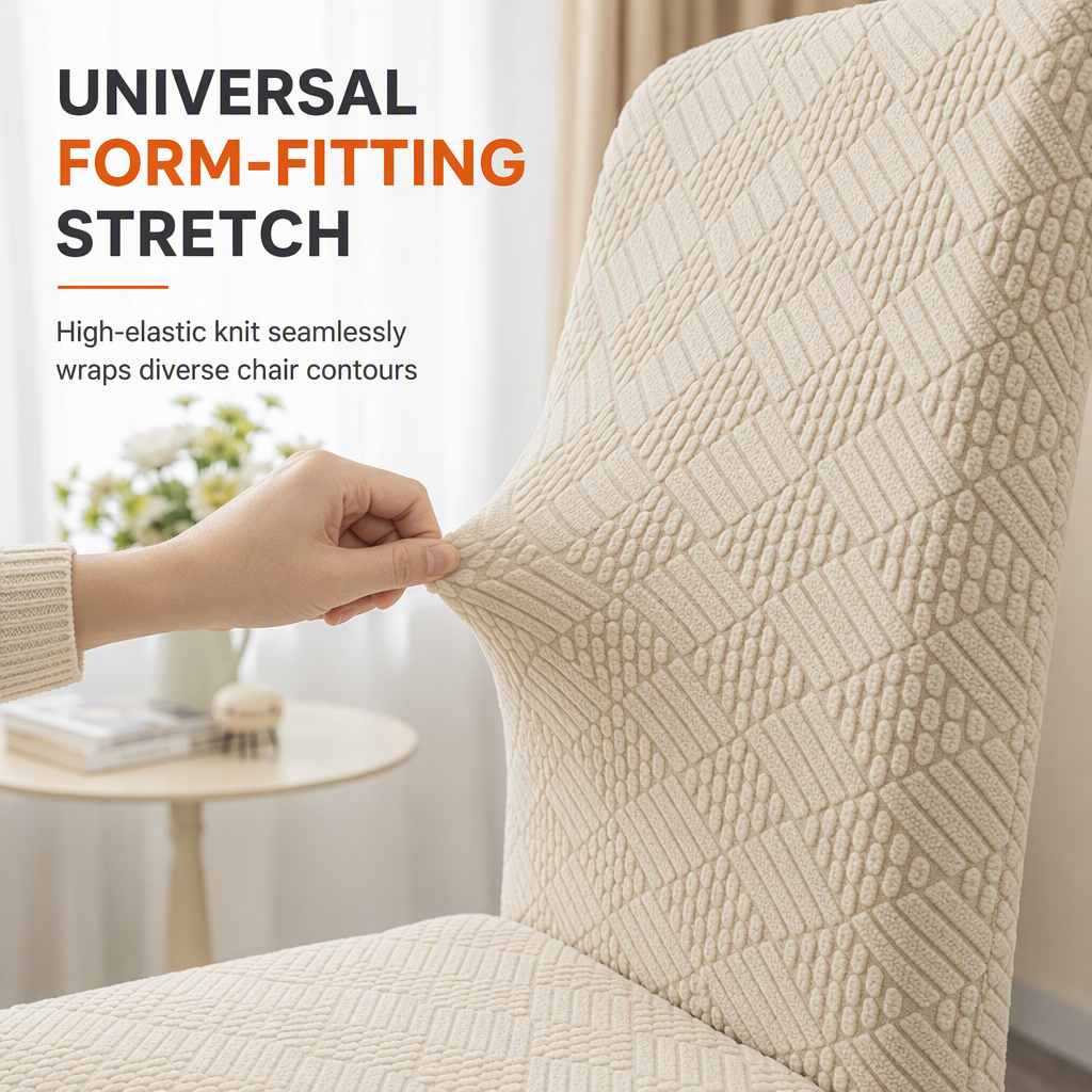 ⏳Limited-time 50% off⏰Universal Stretch Knitted Dining Chair Cover🪑🛡️