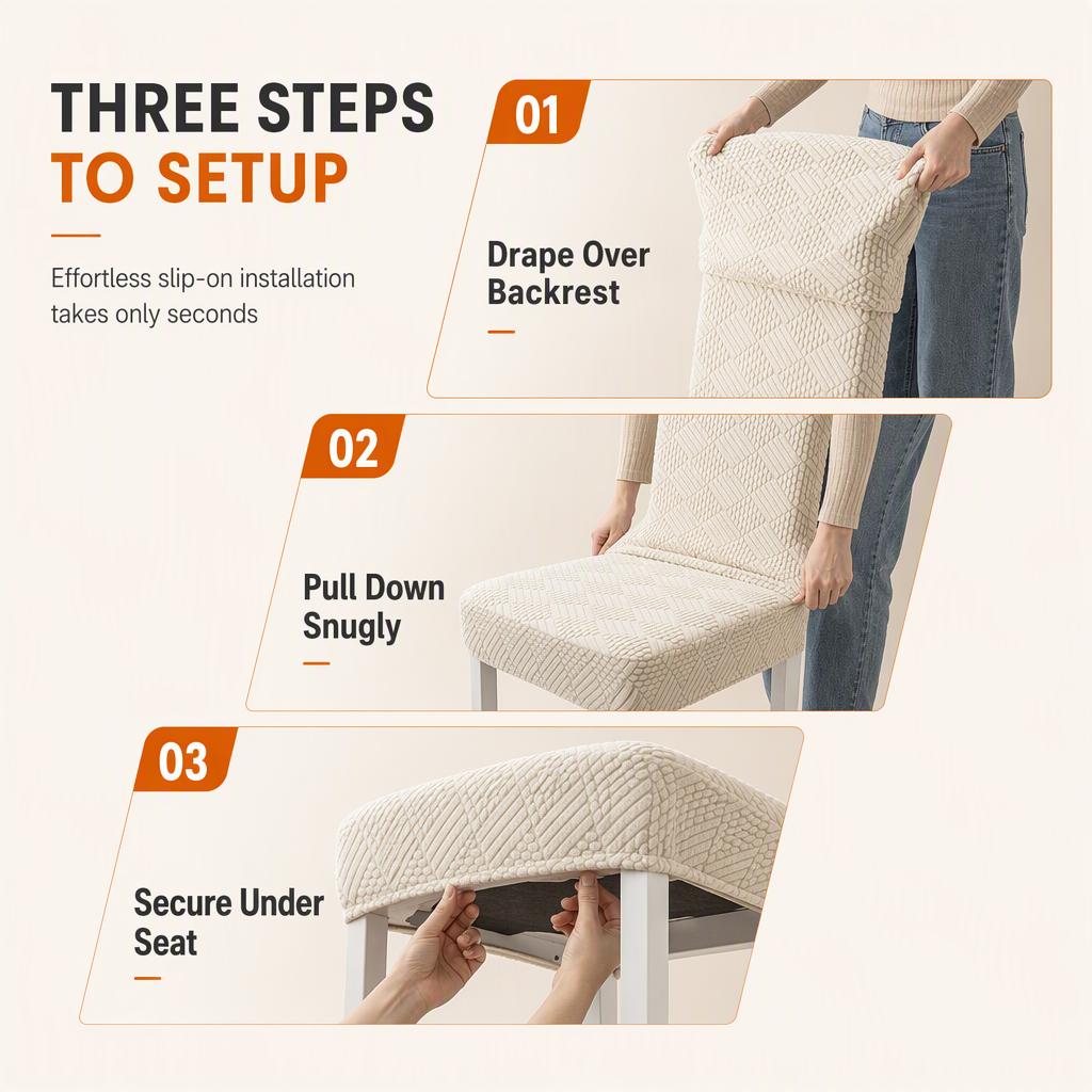 ⏳Limited-time 50% off⏰Universal Stretch Knitted Dining Chair Cover🪑🛡️