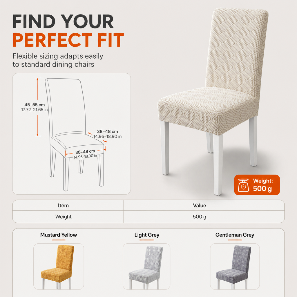⏳Limited-time 50% off⏰Universal Stretch Knitted Dining Chair Cover🪑🛡️