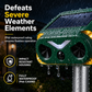 Solar Powered Outdoor Waterproof Ultrasonic Animal Repeller with Flame Light and Siren Alarm High Power Variable Frequency Rodent Deterrent
