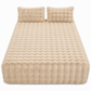 Soft Rabbit Plush and Milk Velvet Fitted Sheet Mattress Cover Dustproof Mattress Protector