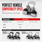 1 Pair Car Engine Hood LED Light Bar Mounting Brackets Clamp Holders for Work Lights Modification