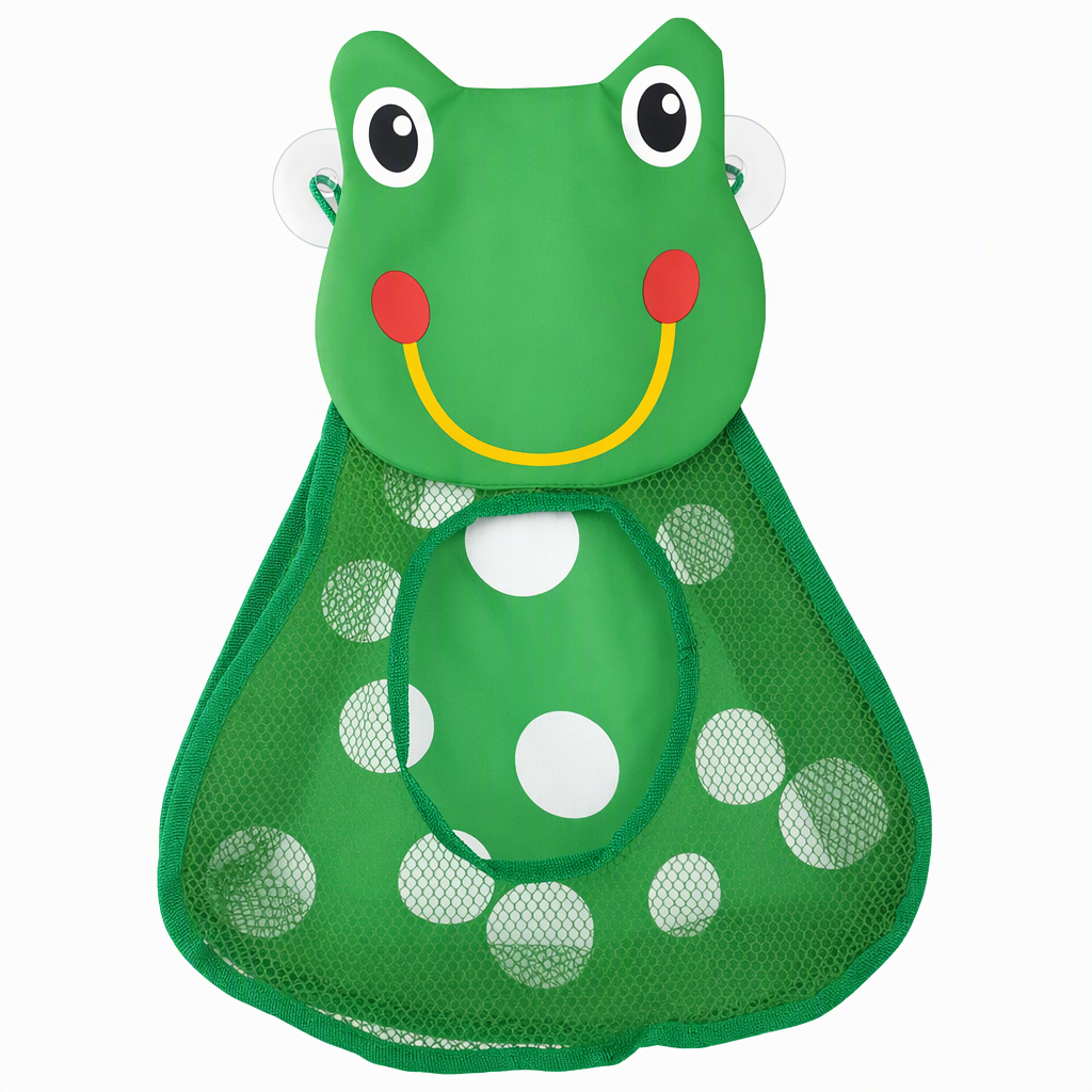 🛁 Save 50%! 🐻 Bath Toy Organizer – Mesh bag, suction cups & cute design ✨