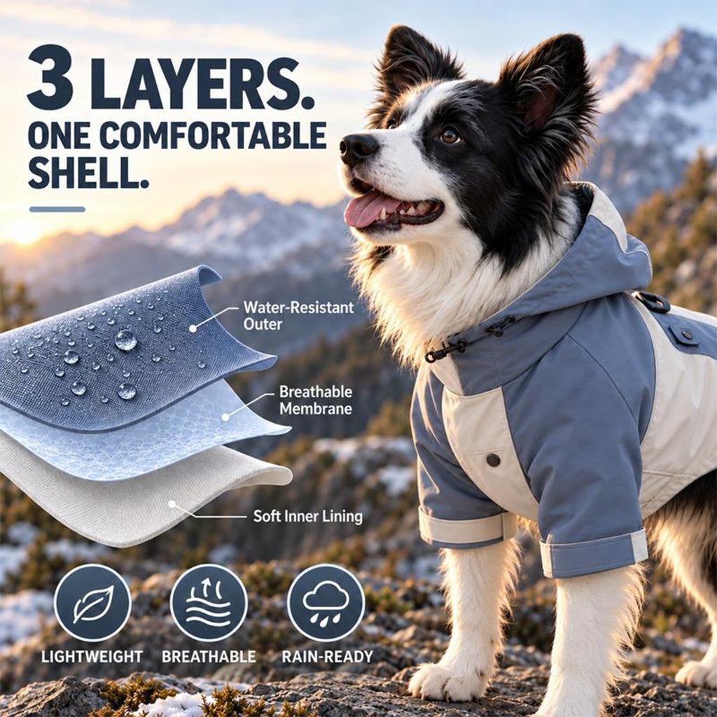 Waterproof Dog Raincoat Colorblock Pet Outdoor with Dirtproof Leg Protection