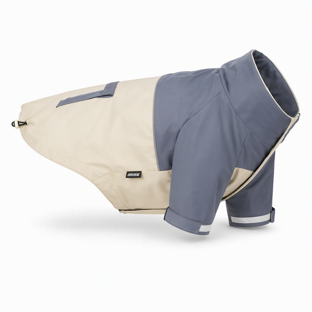 Waterproof Dog Raincoat Colorblock Pet Outdoor with Dirtproof Leg Protection