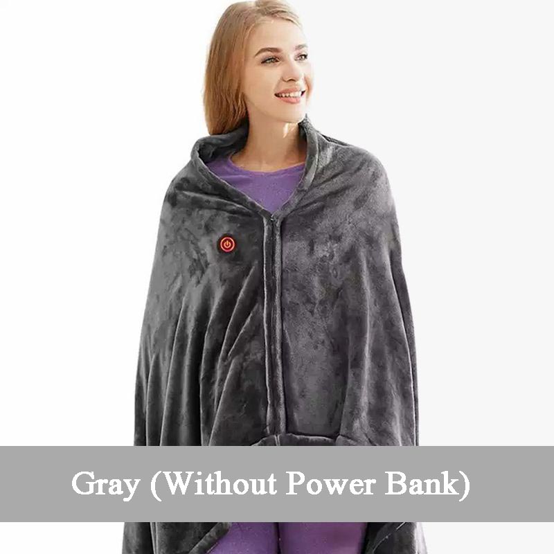 🧥 50% OFF! ♨️ USB Heated Flannel Blanket – Shawl design & cosy warmth ✨