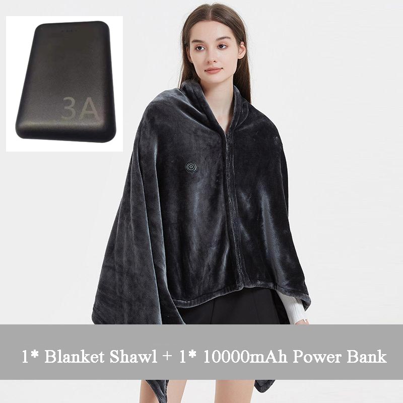 🧥 50% OFF! ♨️ USB Heated Flannel Blanket – Shawl design & cosy warmth ✨