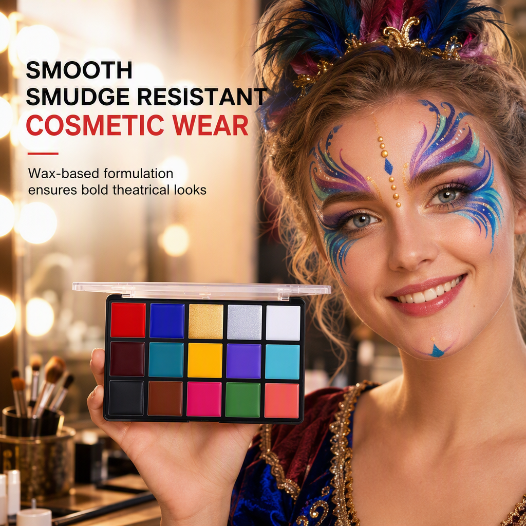 15 Colors Oil Based Face and Body Paint Palette