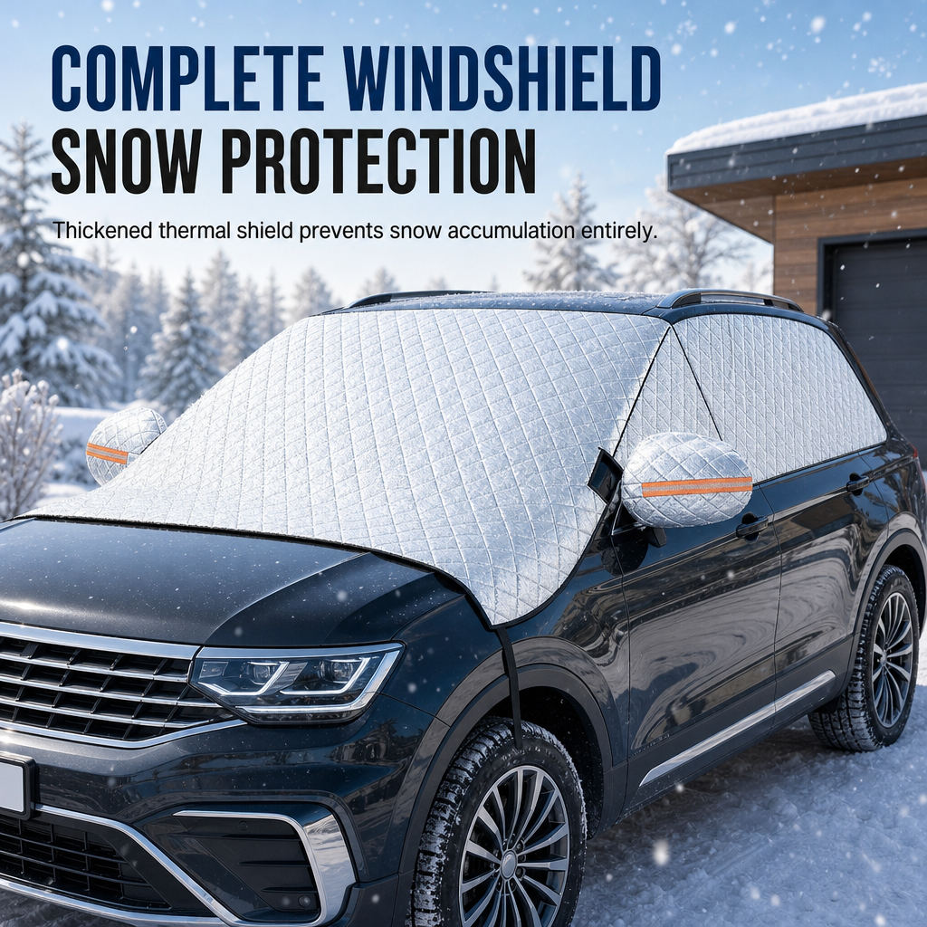 ⏳Time-Limited Special⏰Thickened Magnetic Car Windshield Snow Cover Winter Front Windshield Half Cover for Sedans and SUVs