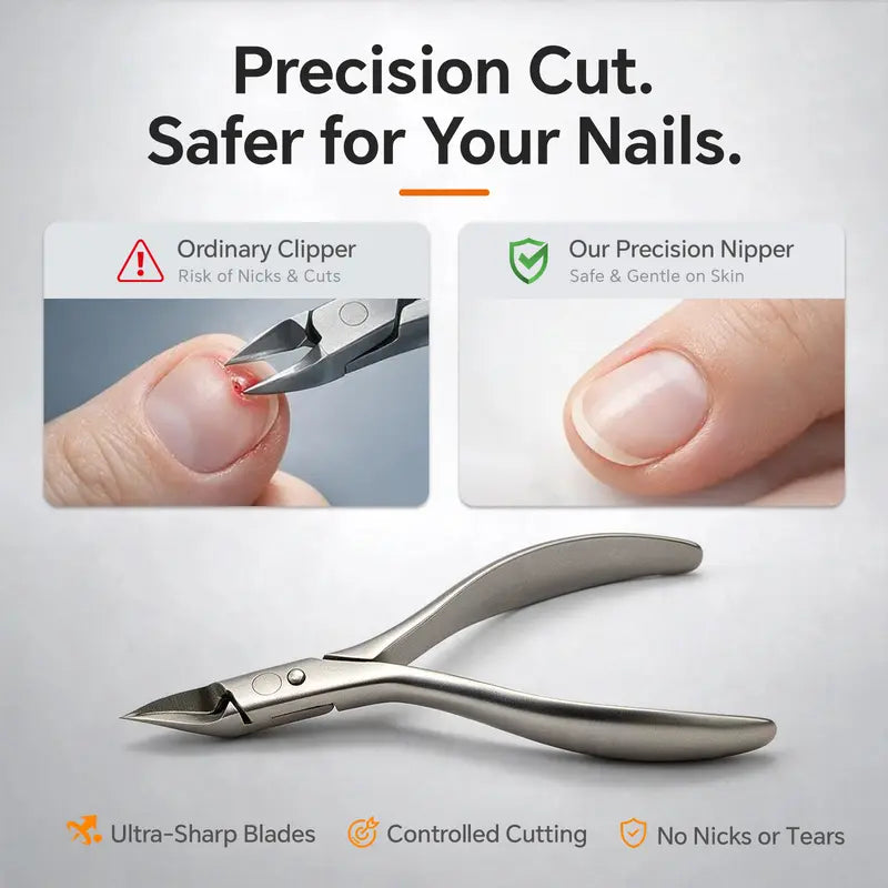 📢📢49% OFF !! ⏰Stainless Steel Ingrown Toenail Clipper and Dead Skin Nipper 2 Piece Manicure Set