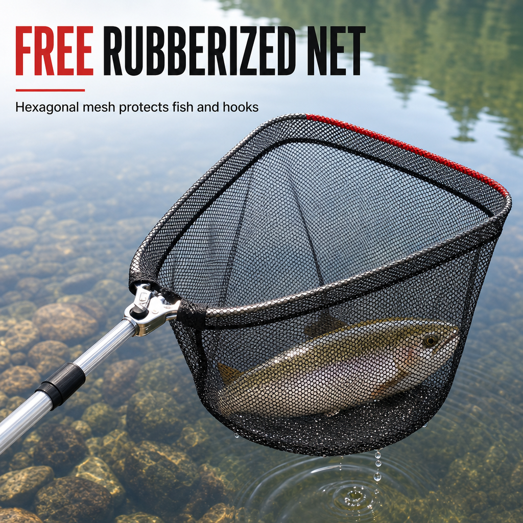 Aluminum Alloy Telescopic Folding Triangular Fishing Landing Net Floating Reinforced Hand Net for Lure Fishing