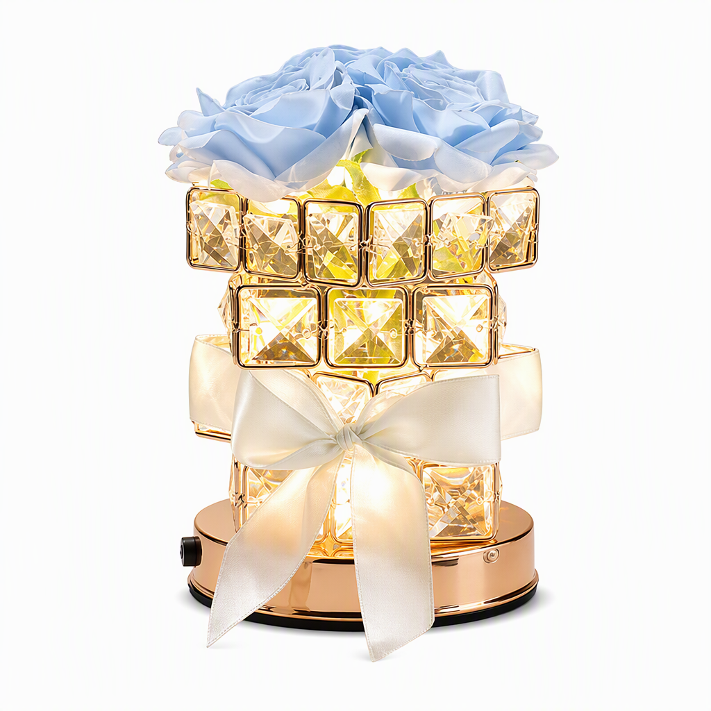 📢📢50% OFF !! ⏰Rose Rubik's Cube Bedside Night Light USB Powered Atmosphere Table Lamp